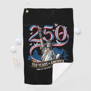 250 Years America Anniversary 1776 2026 Golf Towel