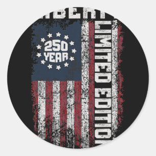 250 Years America Anniversary 1776-2026 Independen Classic Round Sticker