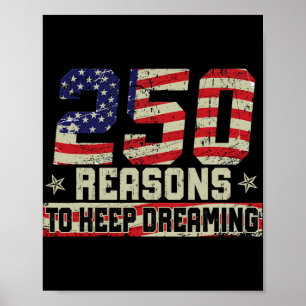 250 Years America Anniversary 1776-2026 Independen Poster