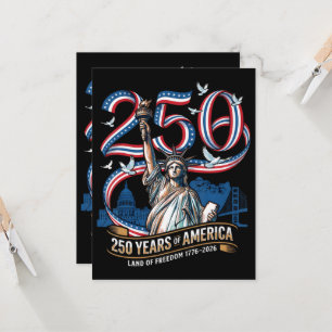 250 Years America Anniversary 1776 2026 Invitation