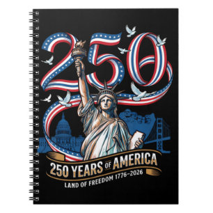 250 Years America Anniversary 1776 2026 Notebook