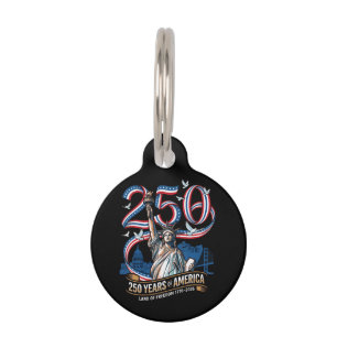 250 Years America Anniversary 1776 2026 Pet Tag