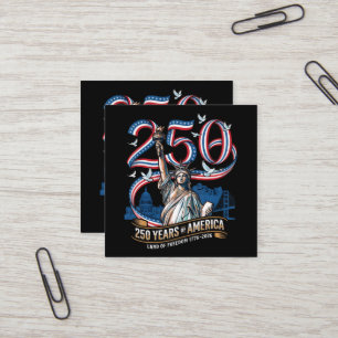 250 Years America Anniversary 1776 2026 Square Business Card