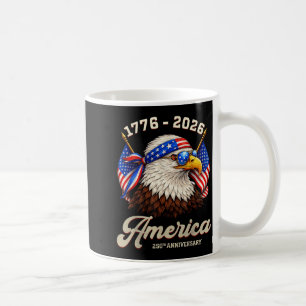250 Years America Anniversary 1776 Bald Eagle Coffee Mug
