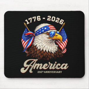 250 Years America Anniversary 1776 Bald Eagle Mouse Pad