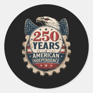 250 Years America Anniversary - 250th Independence Classic Round Sticker