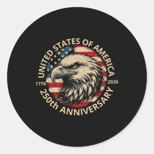 250 Years America Anniversary 250th Independence D Classic Round Sticker