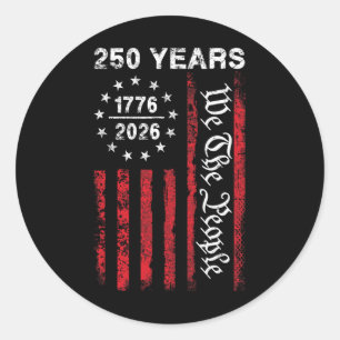 250 Years America Anniversary 250th Independence D Classic Round Sticker