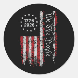 250 Years America Anniversary 250th Independence D Classic Round Sticker
