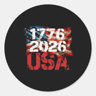 250 Years America Anniversary 250th Independence D Classic Round Sticker