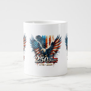 250 Years America Anniversary 250th Independence D Large Coffee Mug