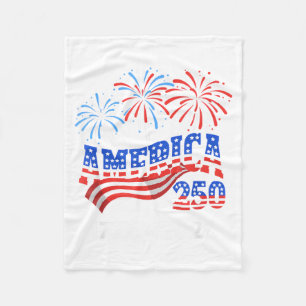 250 Years America Anniversary 250th Independence Fleece Blanket