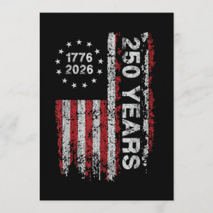 250 Years America Anniversary 250th Independence Invitation