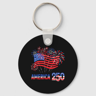250 Years America Anniversary 250th Independence Key Ring