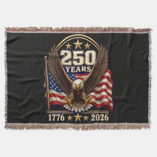 250 Years America Anniversary 250th Throw Blanket