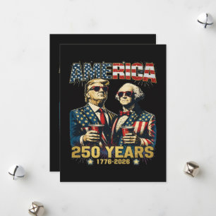 250 Years America Anniversary 250th Trump  Holiday Card