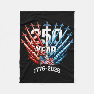 250 Years America Anniversary 250th Usa Patriotic Fleece Blanket