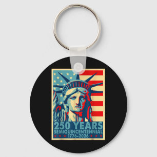 250 Years America Anniversary 4th Of July Independ Key Ring