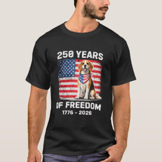 250 Years America Anniversary Beagle 250th Anniver T-Shirt