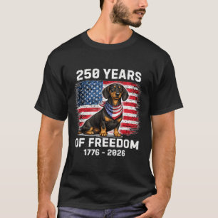 250 Years America Anniversary Dachshund 250th Anni T-Shirt