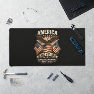 250 Years America Anniversary Flag USA Desk Mat