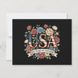 250 Years America Anniversary Flowers USA 250th Bi Save The Date