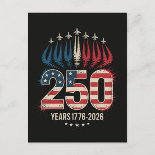 250 Years America Anniversary Postcard