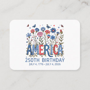 250 Years America Anniversary USA 250th Birthday F Business Card