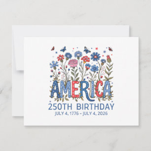 250 Years America Anniversary USA 250th Birthday F Holiday Card
