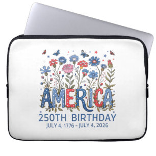 250 Years America Anniversary USA 250th Birthday F Laptop Sleeve