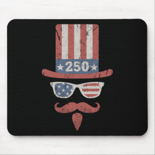 250 Years America Uncle Sam Funny Patriotic Mouse Pad