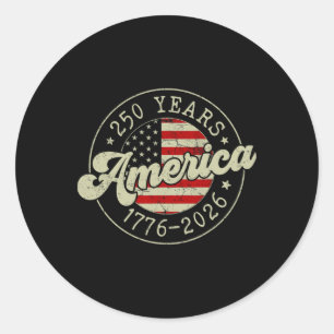 250 Years America Us Flag 250th Anniversary Usa 4t Classic Round Sticker