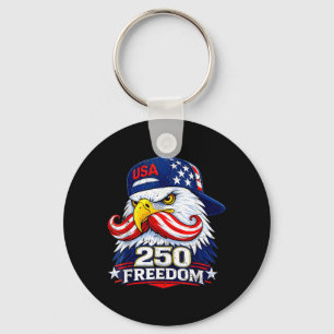 250 Years American 1776 2026 250th 4th July Key Ring