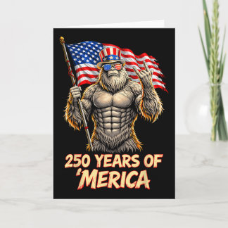 250 Years American 1776 2026 250th 4th Of July Big Card