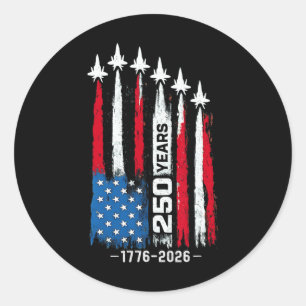250 Years American 1776 2026 250th Anniversary Usa Classic Round Sticker