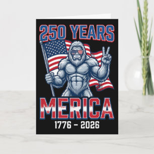 250 Years American 1776-2026 250th Birthday 250 Us Card