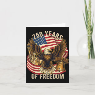 250 Years American 1776-2026 250th Birthday 250th Card