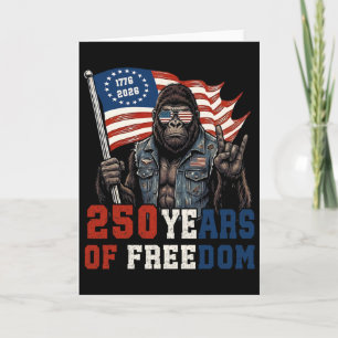 250 Years American 1776-2026 250th Birthday Bigfoo Card