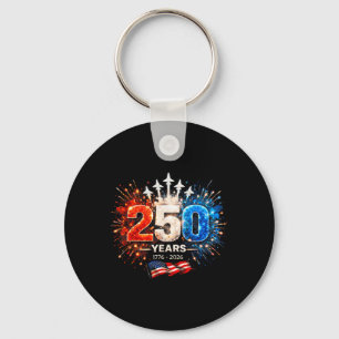 250 Years American 1776 2026 250th Birthday Patrio Key Ring