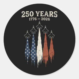 250 Years American 1776 2026 250th Birthday Usa 4t Classic Round Sticker