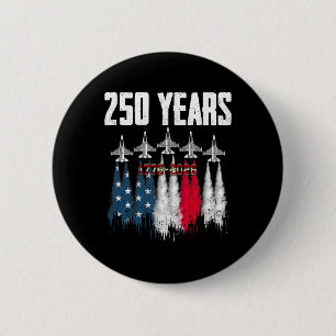 250 Years American 1776 2026 250th Usa Birthday 4t 6 Cm Round Badge