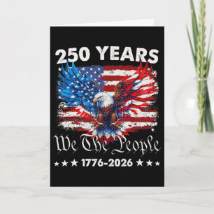 250 Years American 1776 2026 250th Usa Birthday 4t Card