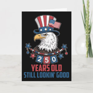 250 Years American 1776 2026 250th Usa Birthday 4t Card