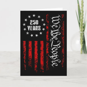 250 Years American 1776 2026 250th Usa Birthday 4t Card