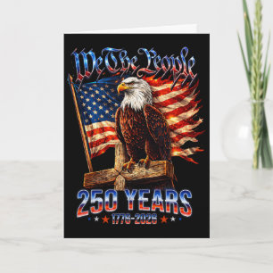 250 Years American 1776 2026 250th Usa Birthday 4t Card