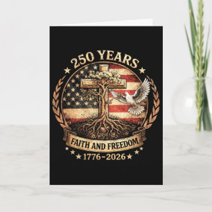 250 Years American 1776 2026 250th Usa Birthday 4t Card