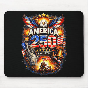 250 years american 1776 2026 250th usa birthday 4t mouse pad