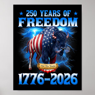 250 Years American 1776 2026 250th Usa Birthday 4t Poster