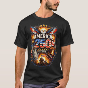 250 Years American 1776 2026 250th Usa Birthday 4t T-Shirt