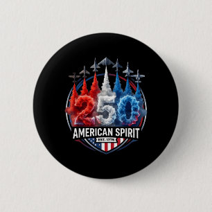 250 Years American 1776 2026 250th USA Birthday 6 Cm Round Badge